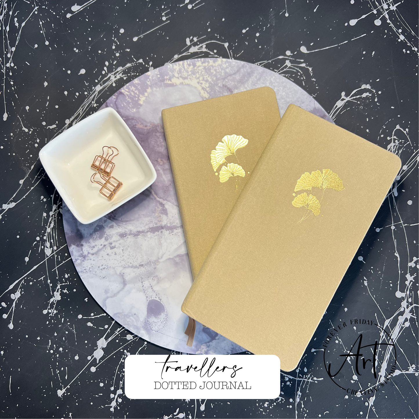 Gingko leaf Travellers Dotted Journal