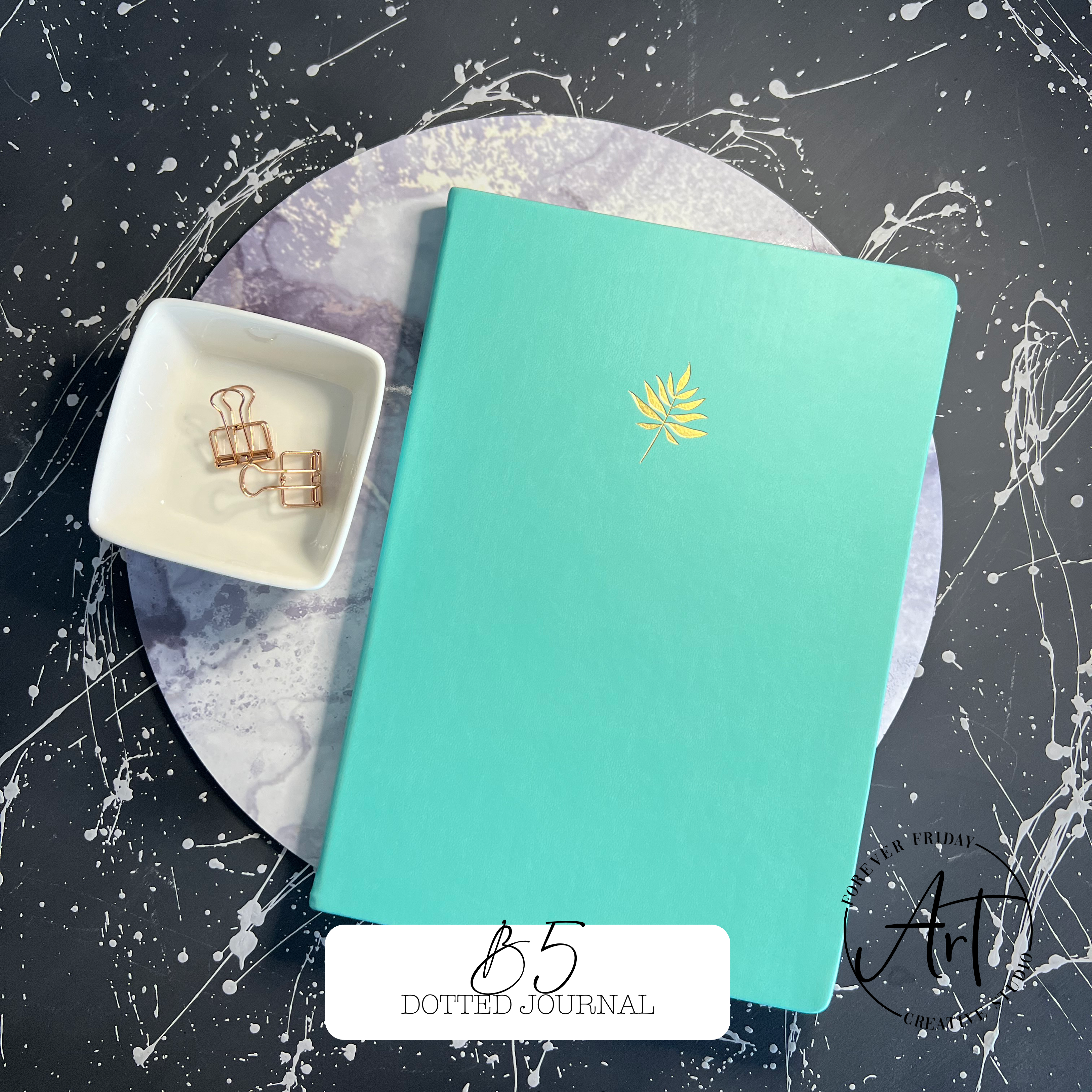 Gingko leaf Travellers Dotted Journal – Forever Friday Art