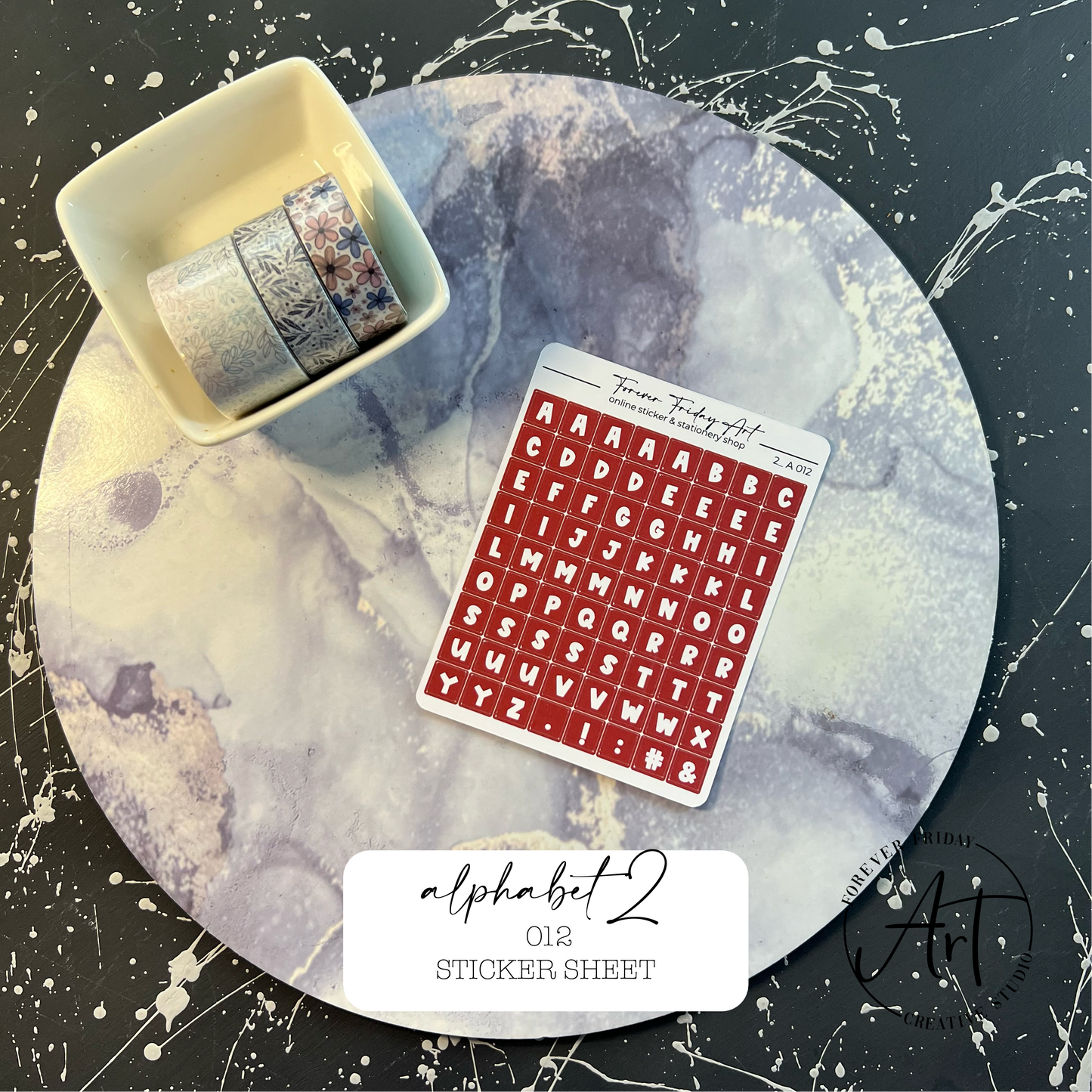 Alphabet 2 Sticker Sheet A009-A012