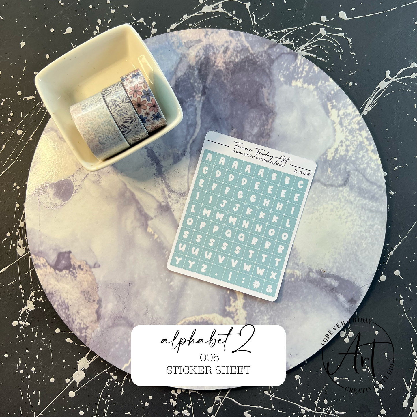 Alphabet 2 Sticker Sheet A005-A08