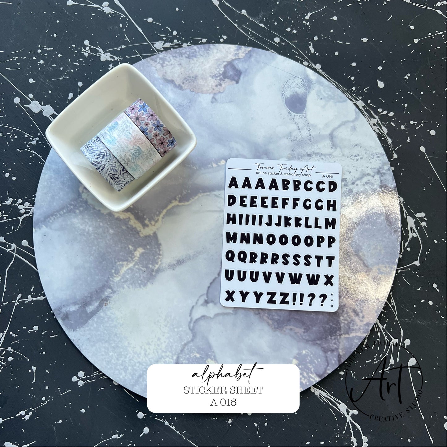 Alphabet Sticker Sheet A013 - A016