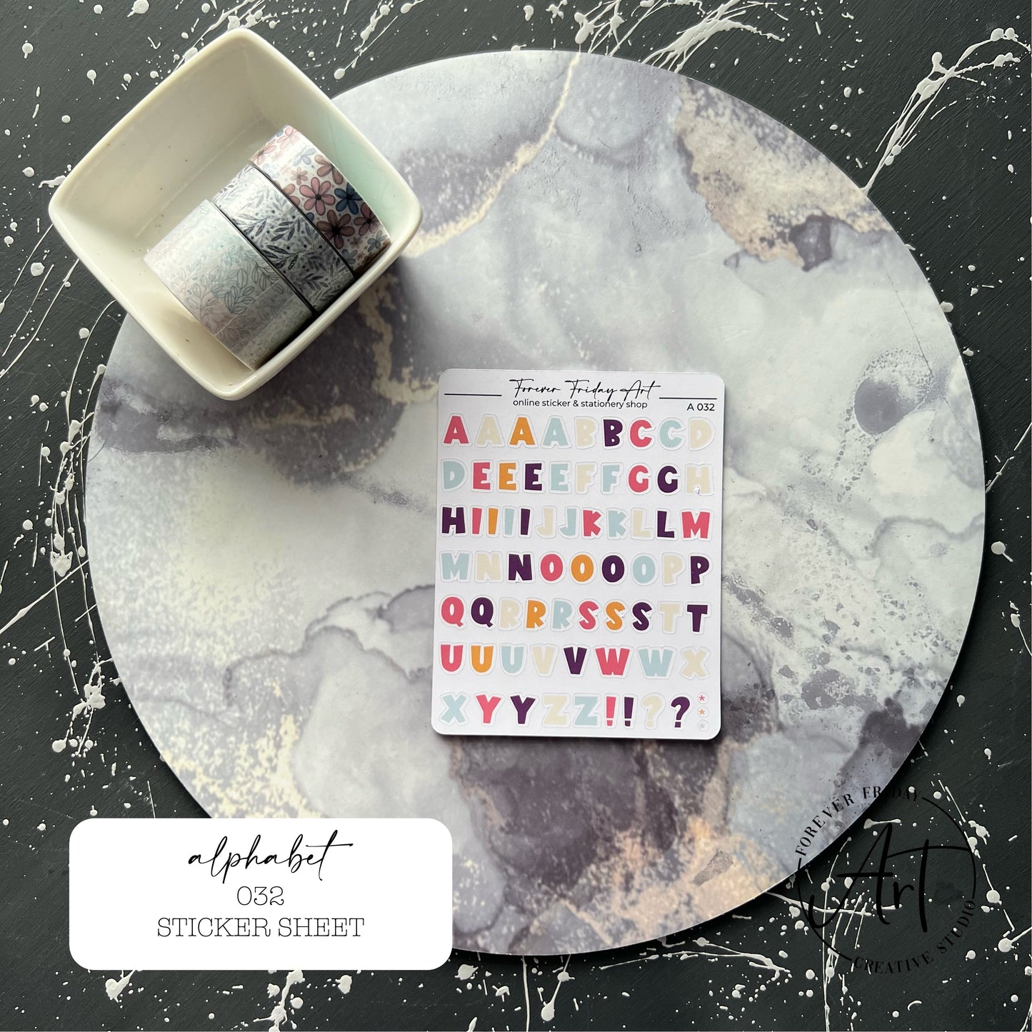 Alphabet Sticker Sheet A029 - A032