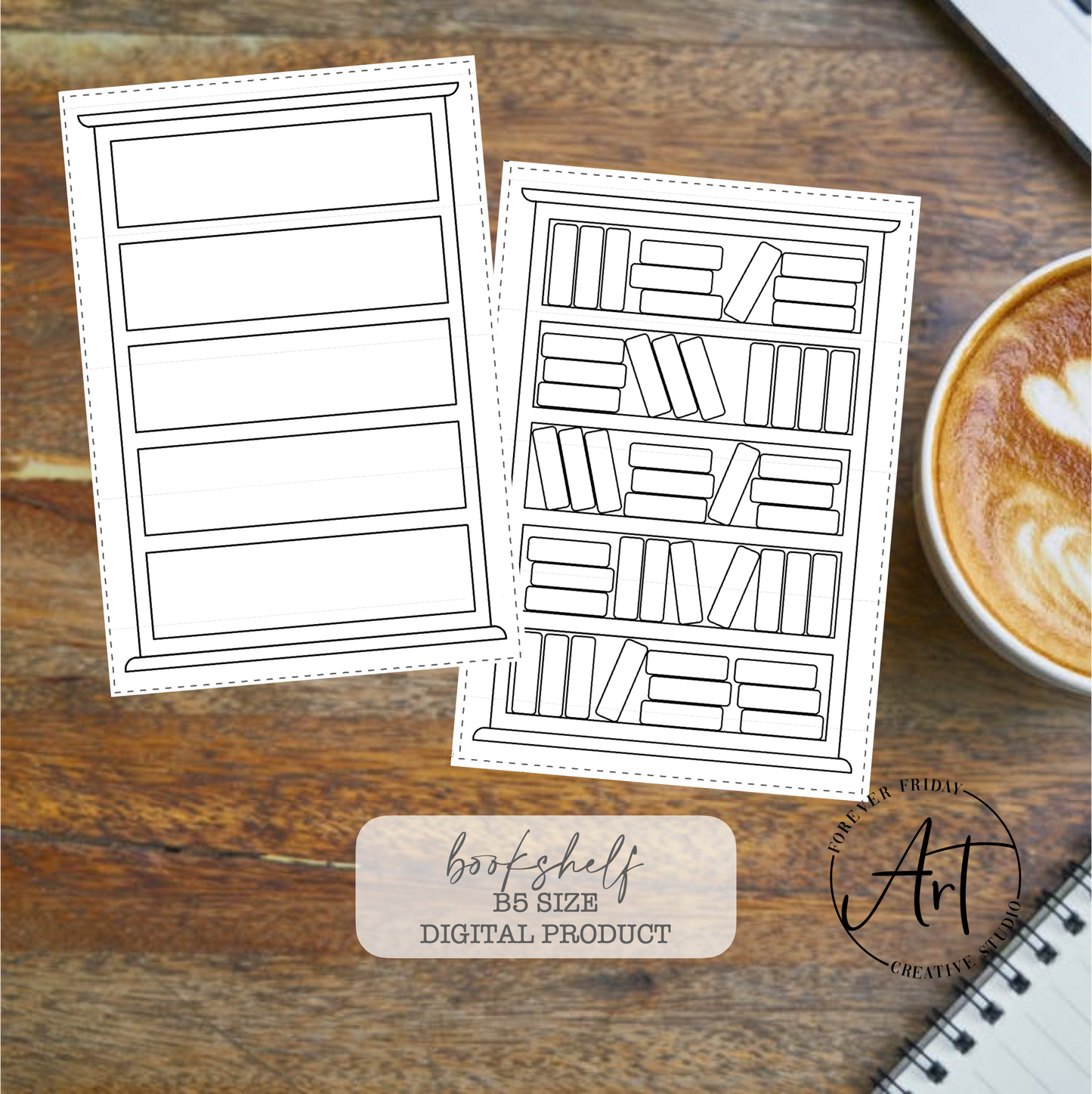 B5 Bookshelf _ Digital Download