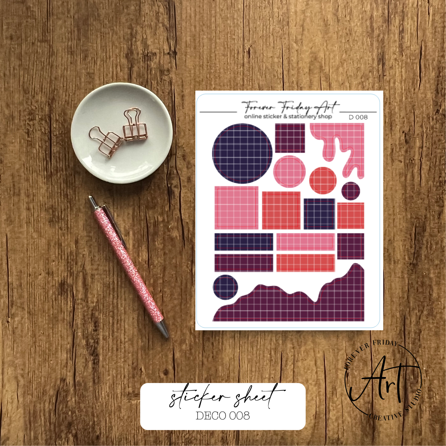 Deco Sticker Sheets D005-D008