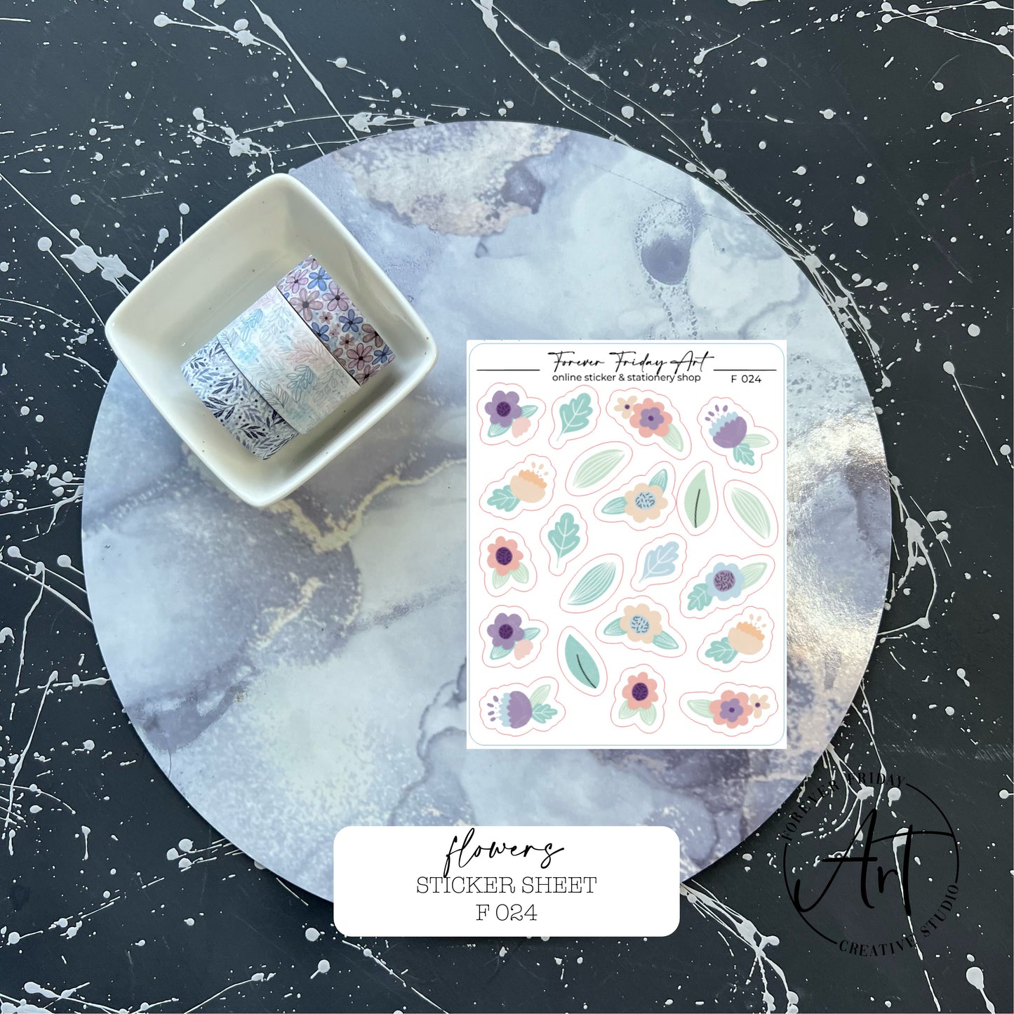 Flowers Sticker Sheet F021-F024