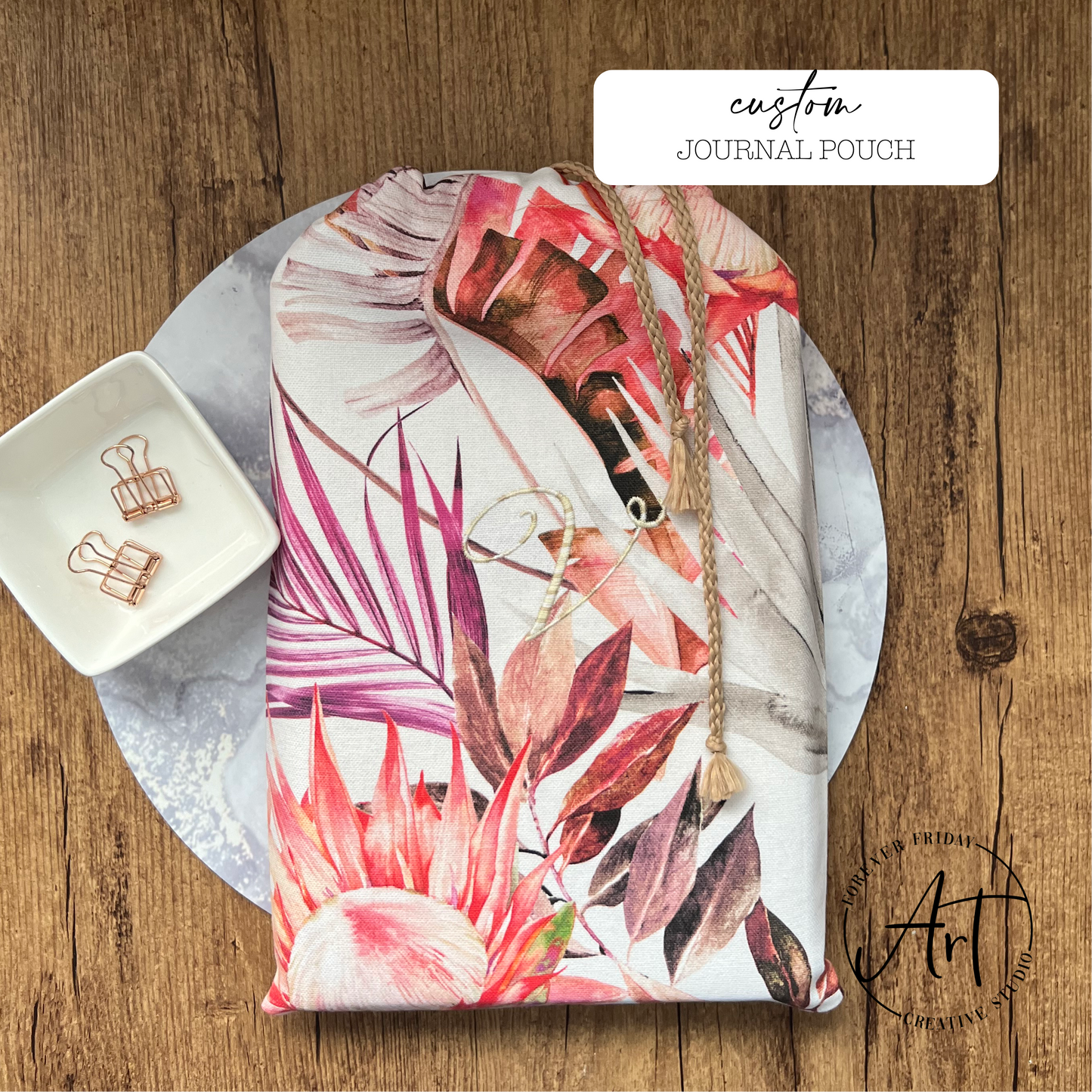 Custom Wildflowers Journal Pouch