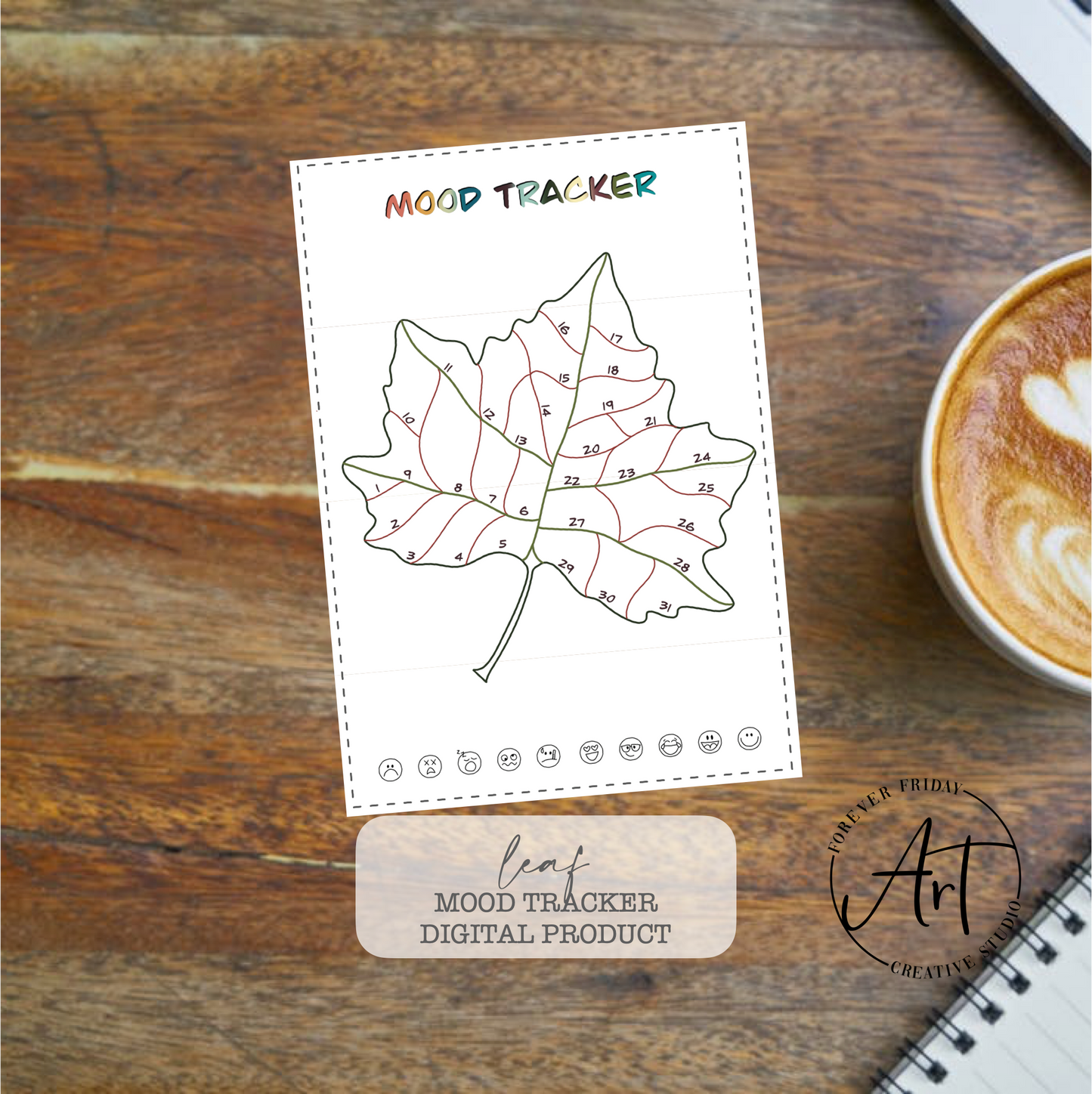 Leaf Mood Tracker_ Digital Download