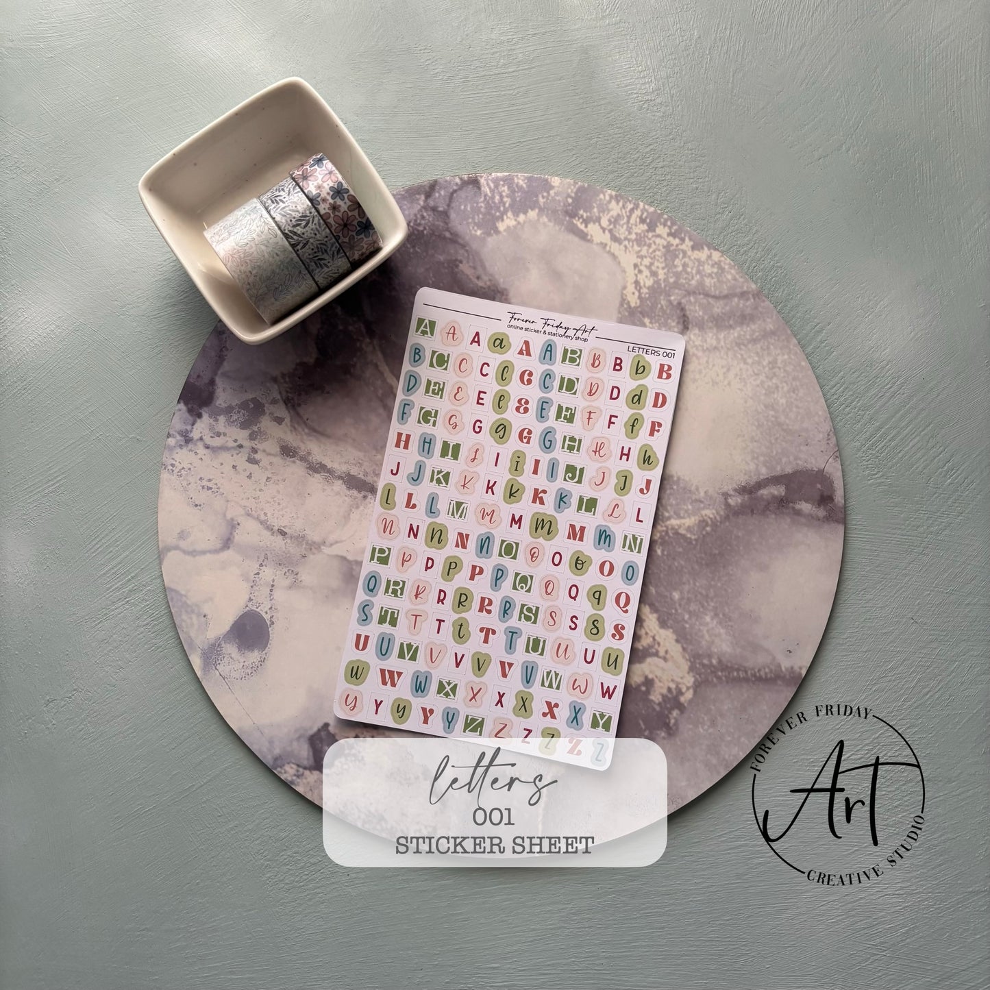 Letters Sticker Sheet