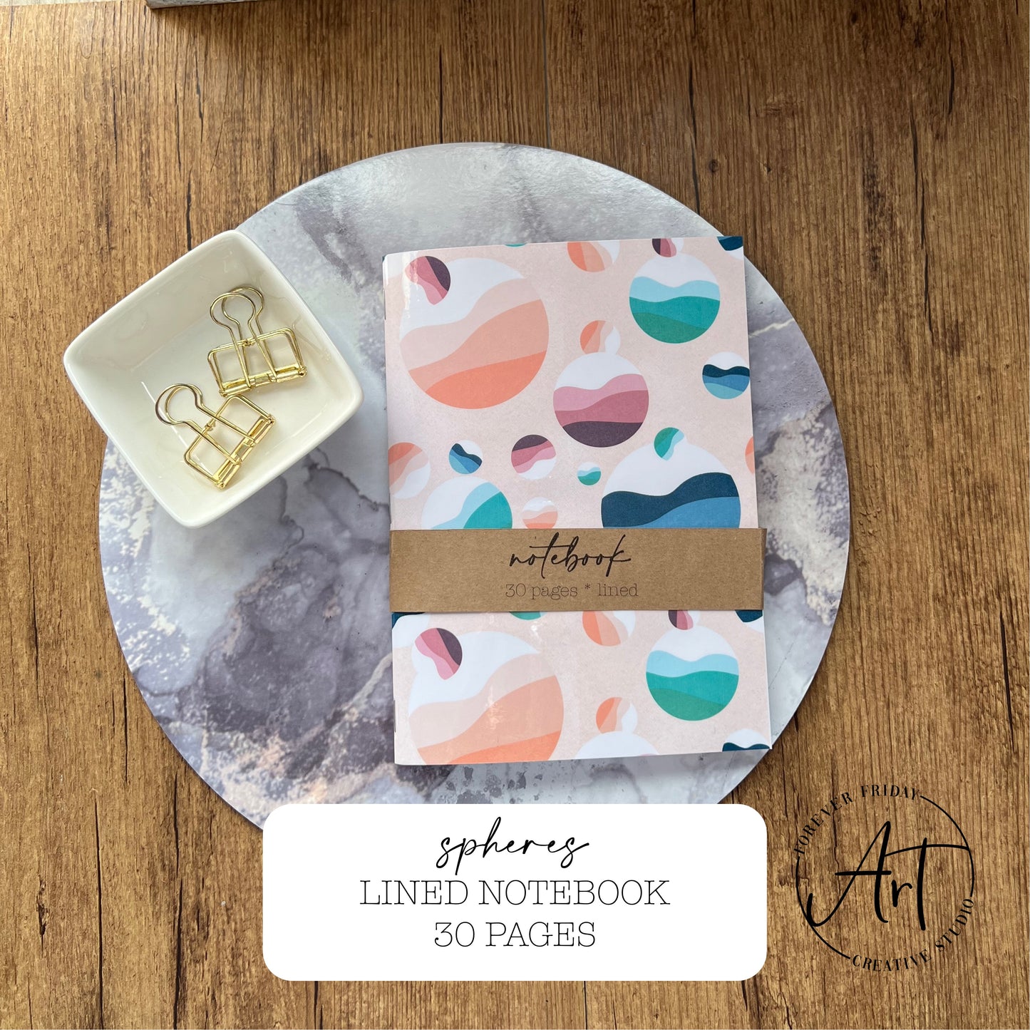 Spheres Lined Notebook