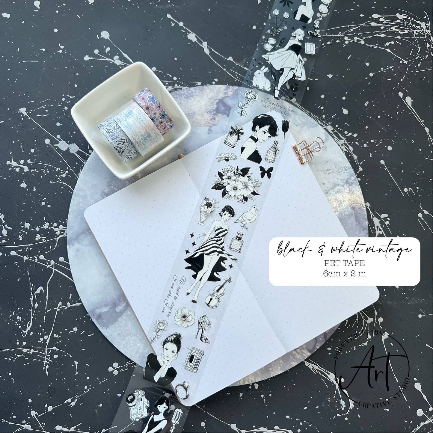 Black & White Vintage - PET Tape