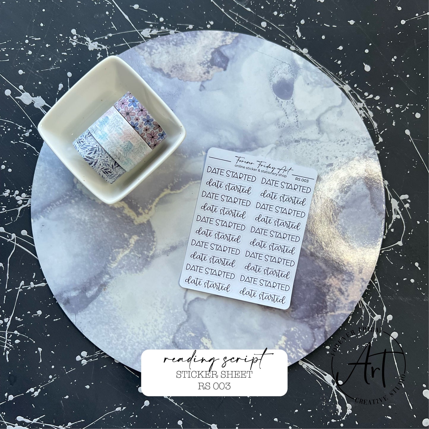 Reading Script Sticker Sheet RS001 - RS004