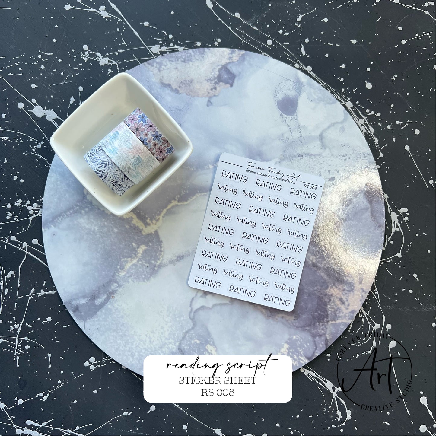 Reading Script Sticker Sheet RS005 - RS008