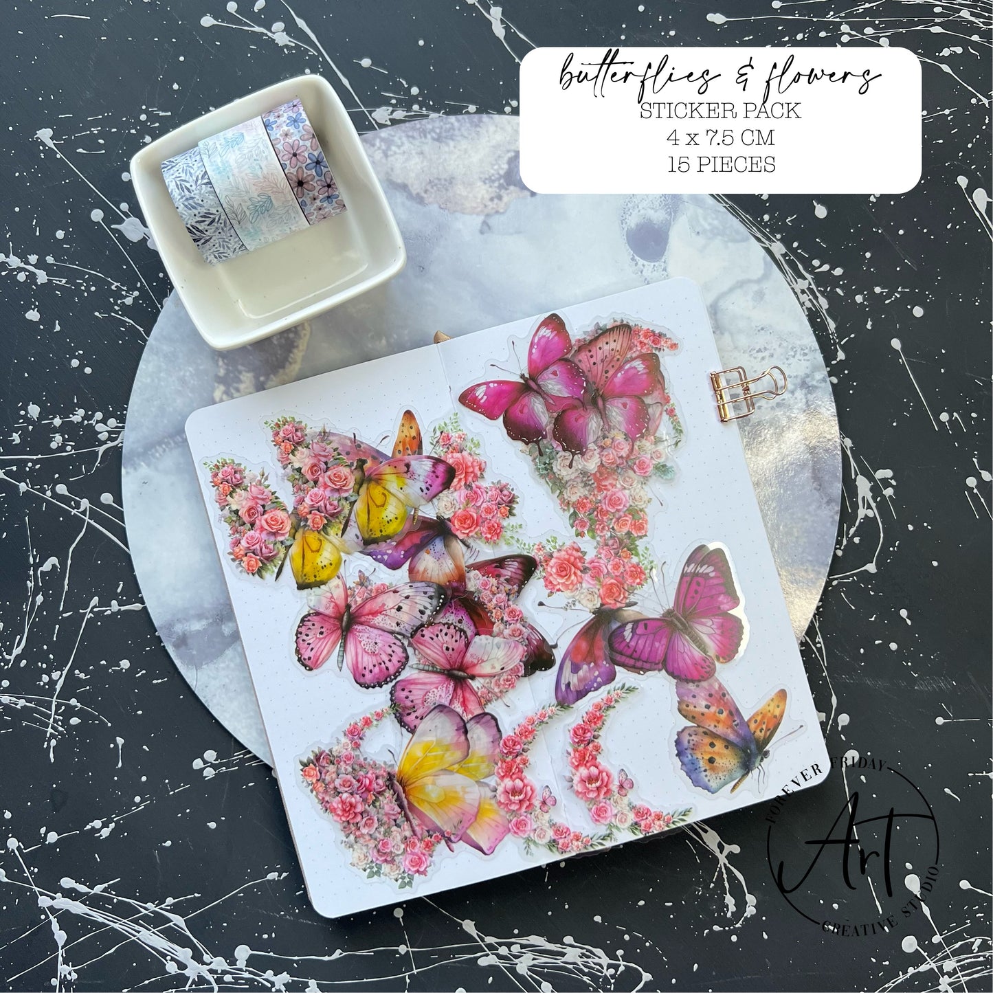 Butterflies & Flowers - Clear Sticker Pack