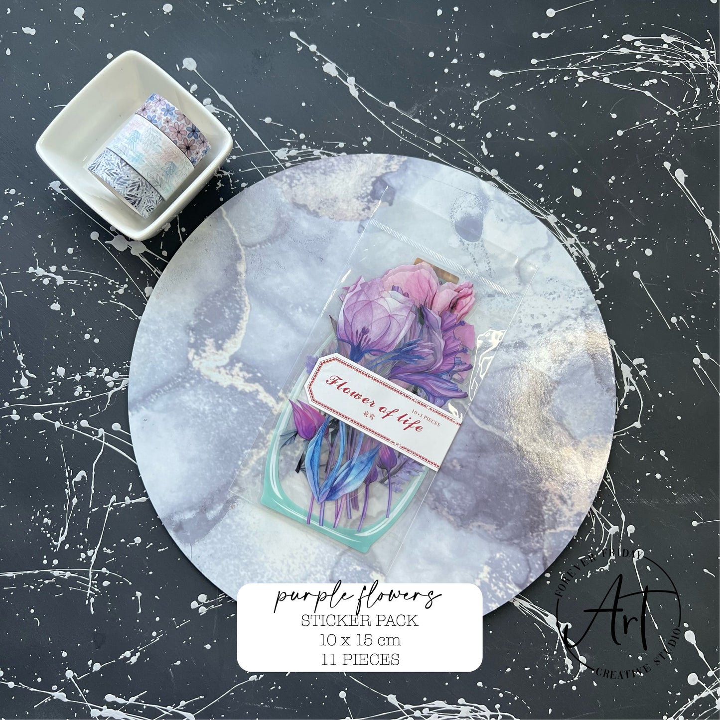 Large Flower - Clear Sticker Pack