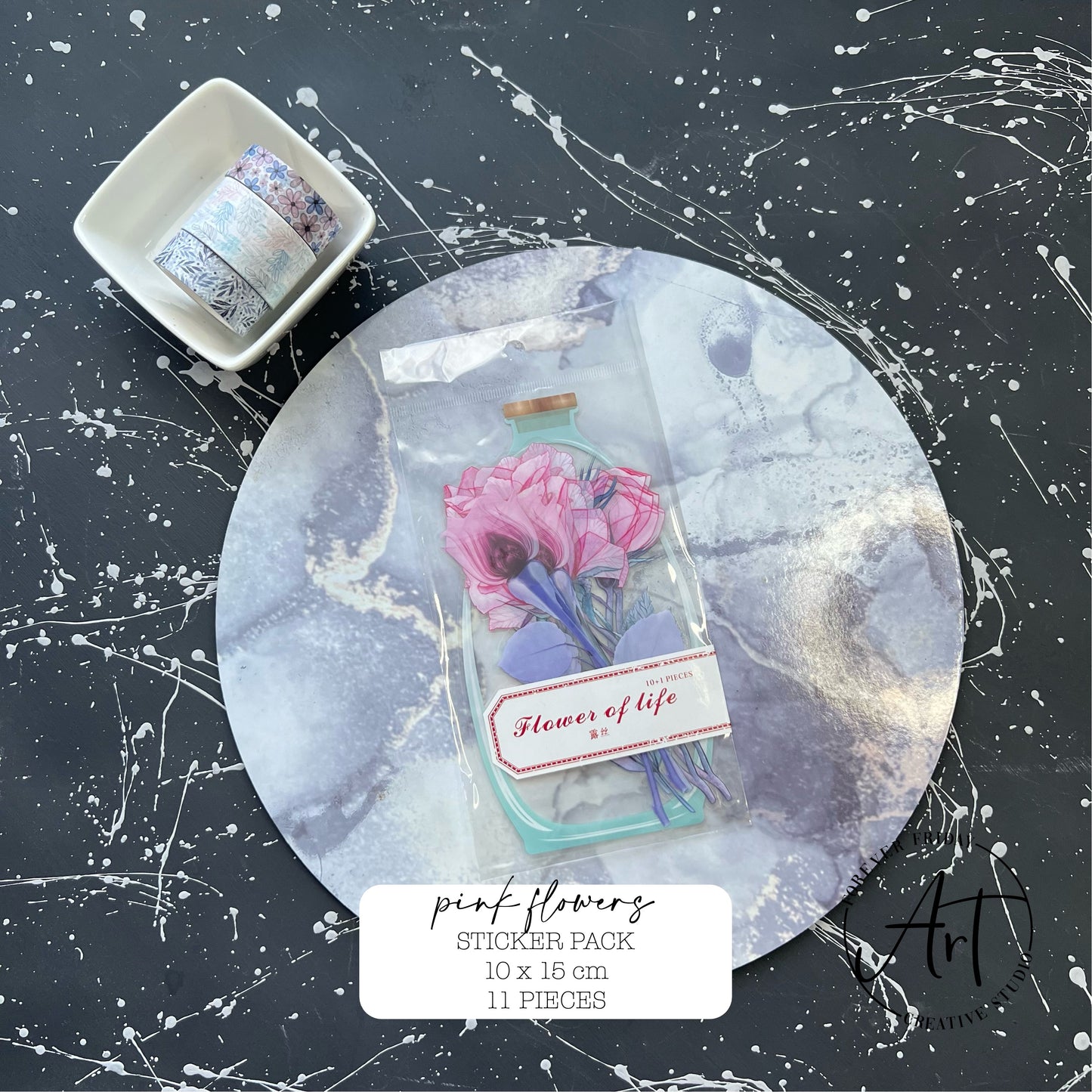 Large Flower - Clear Sticker Pack