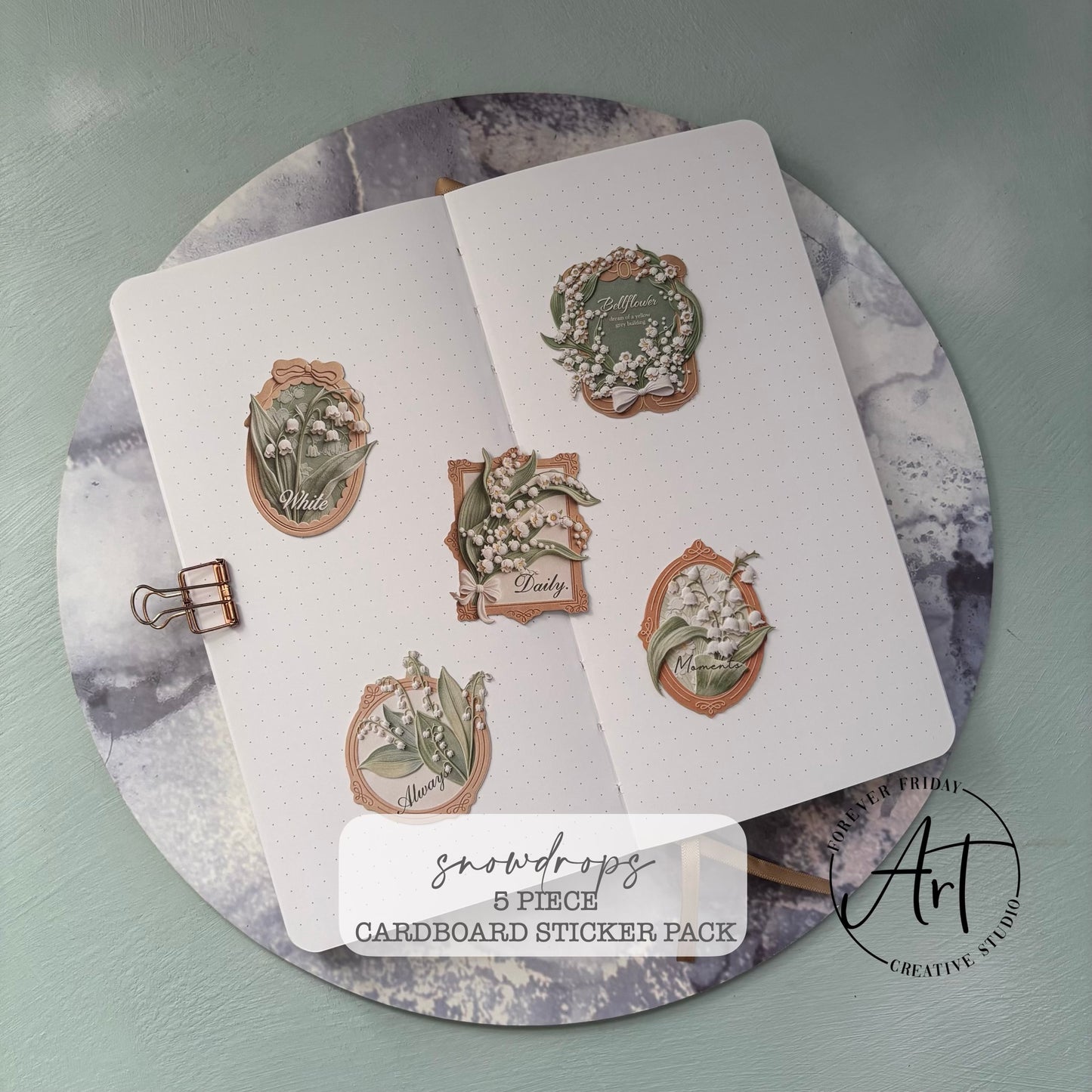 Snowdrop - Cardboard Sticker Pack