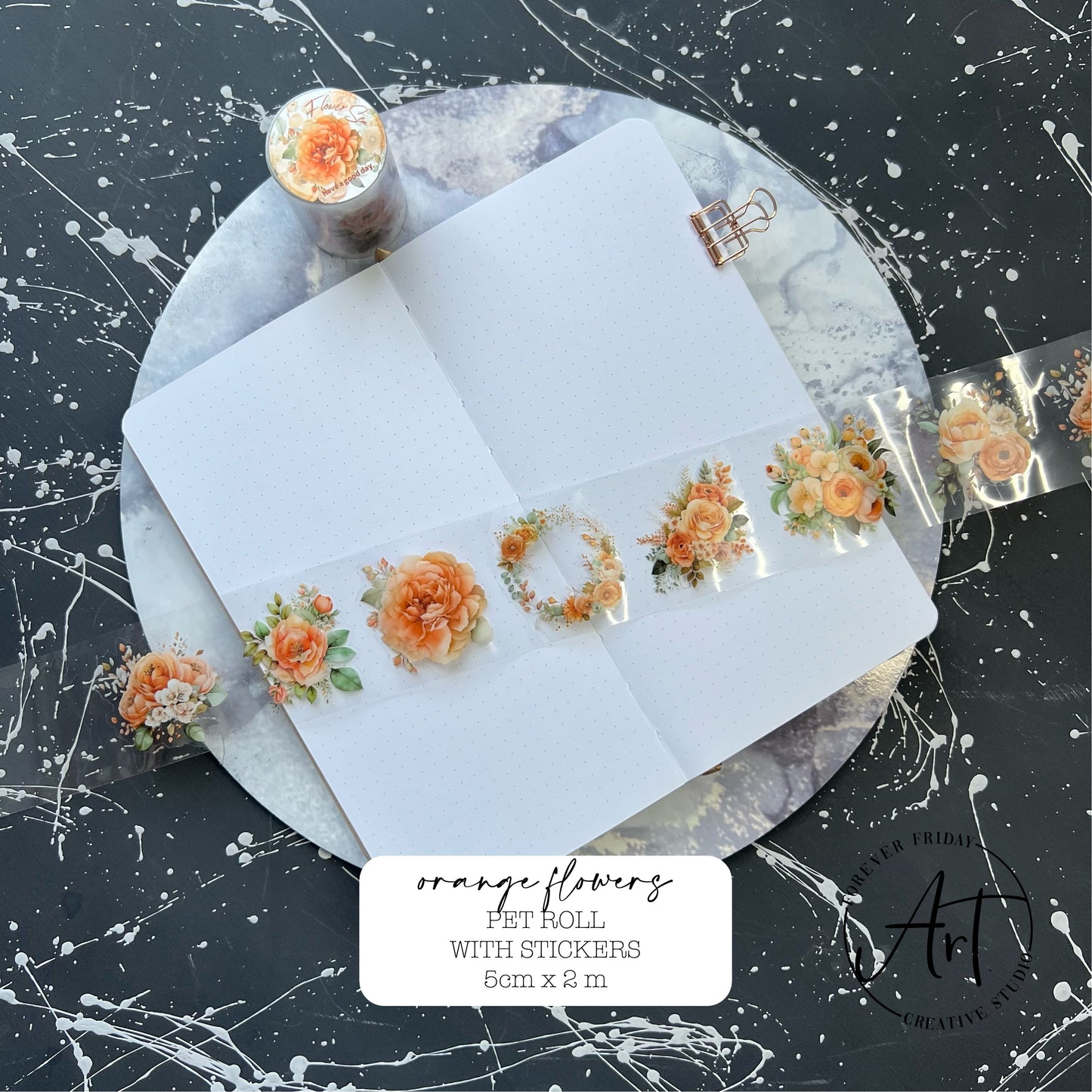 Flowers & Roses - PET Sticker Roll