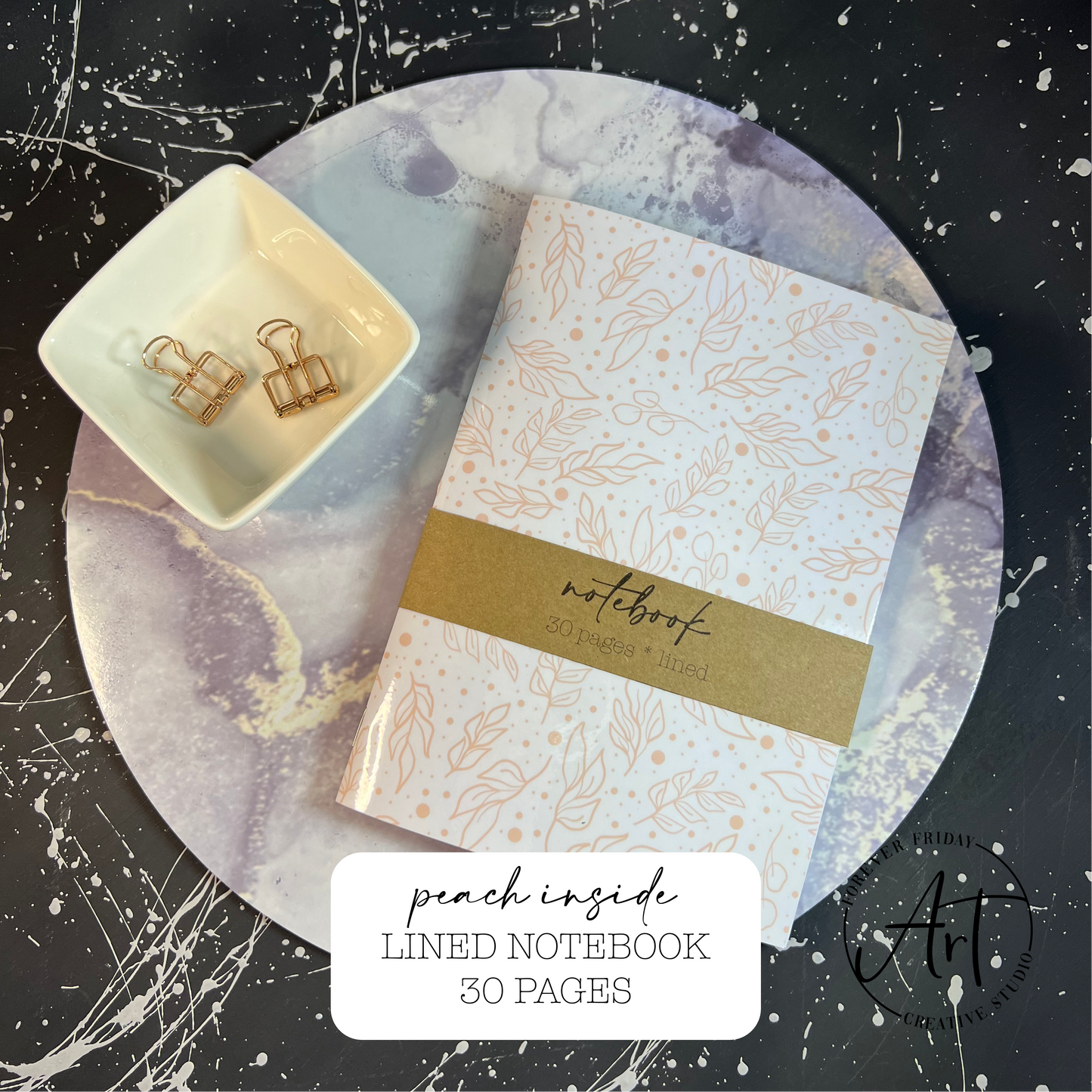 Peach Spring Lined Notebook