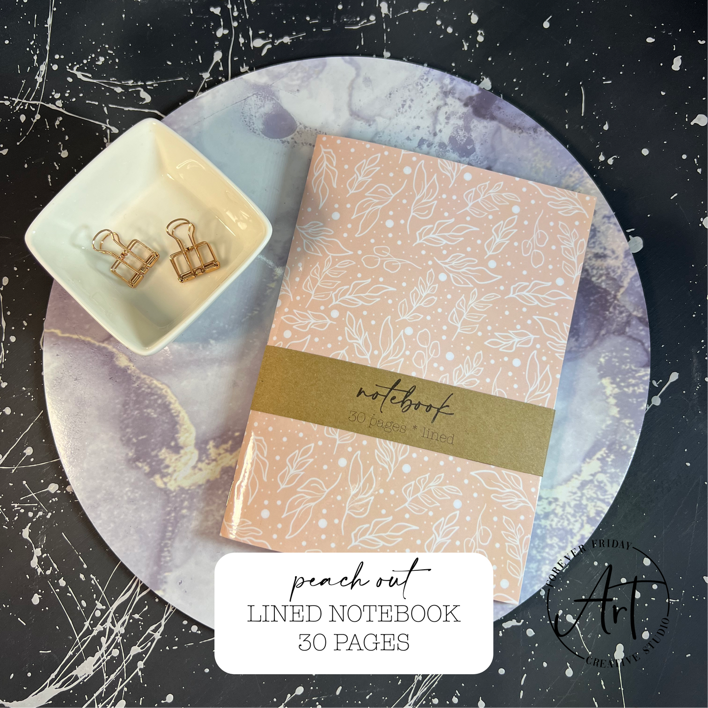 Peach Spring Lined Notebook