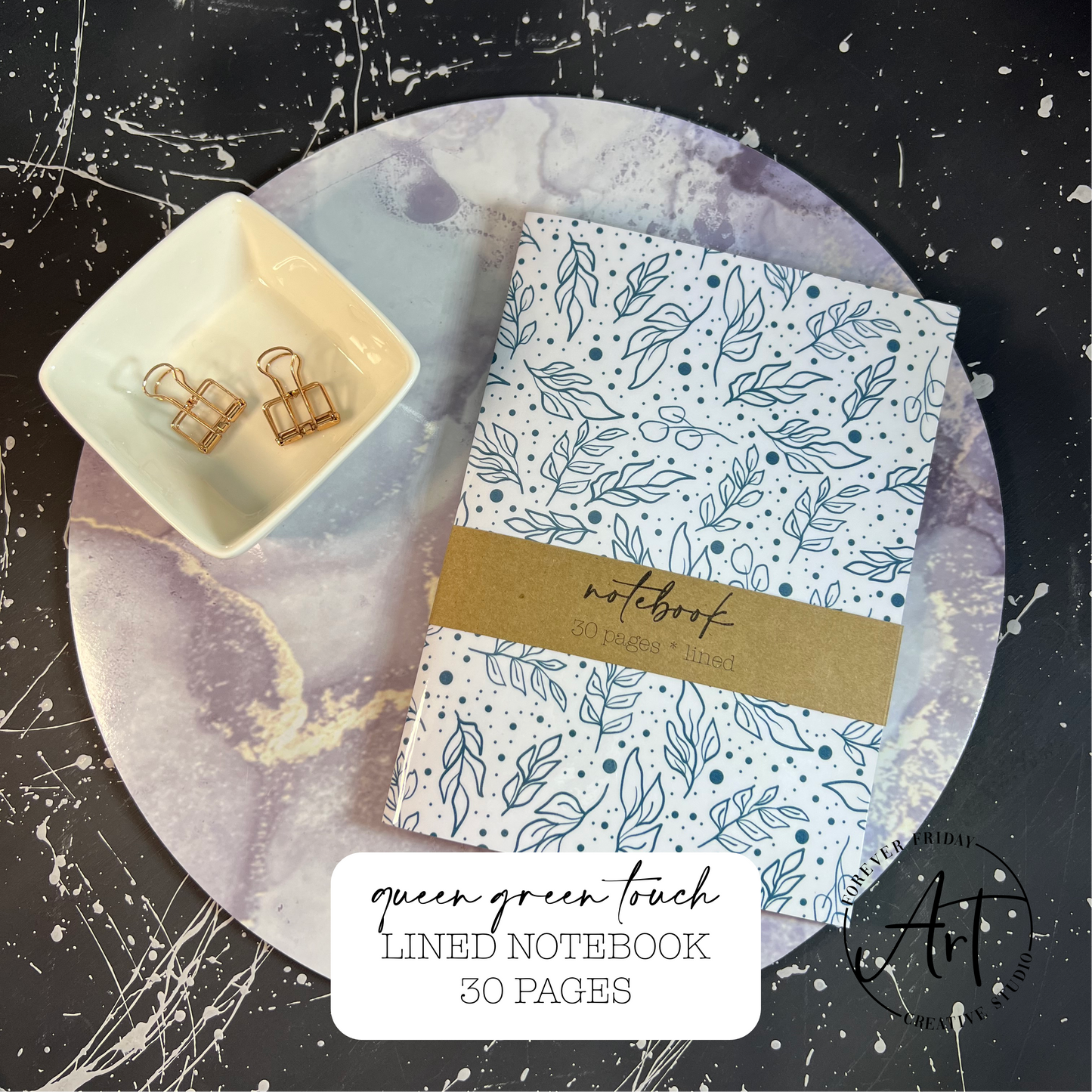 Queen Green Spring Lined Notebook