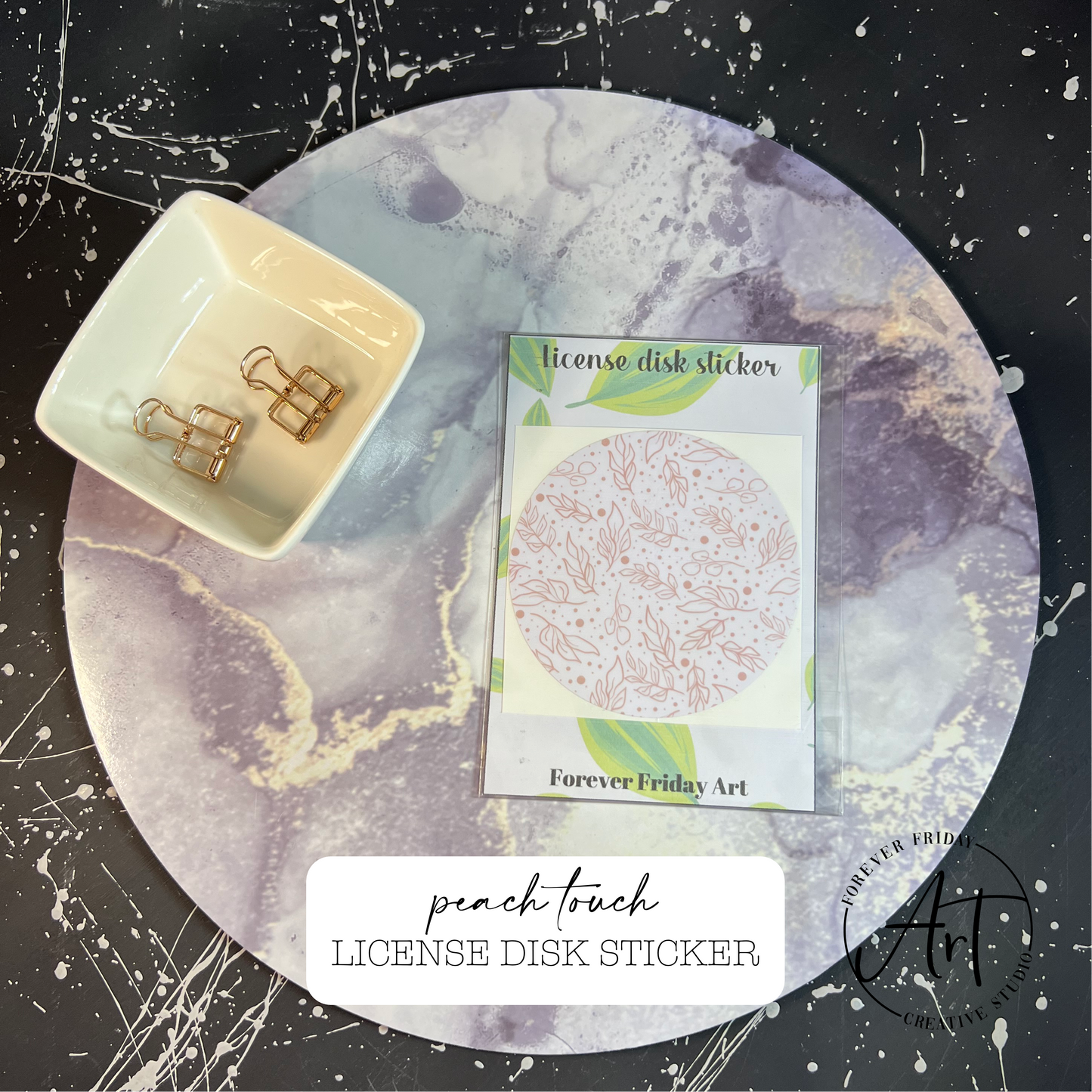 Peach Spring License Disk