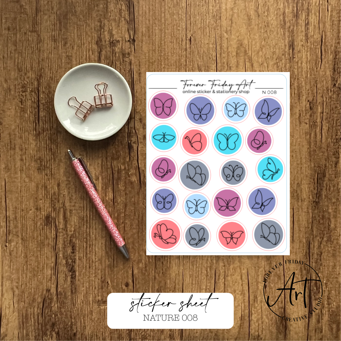 Nature Sticker Sheets N005 - N008