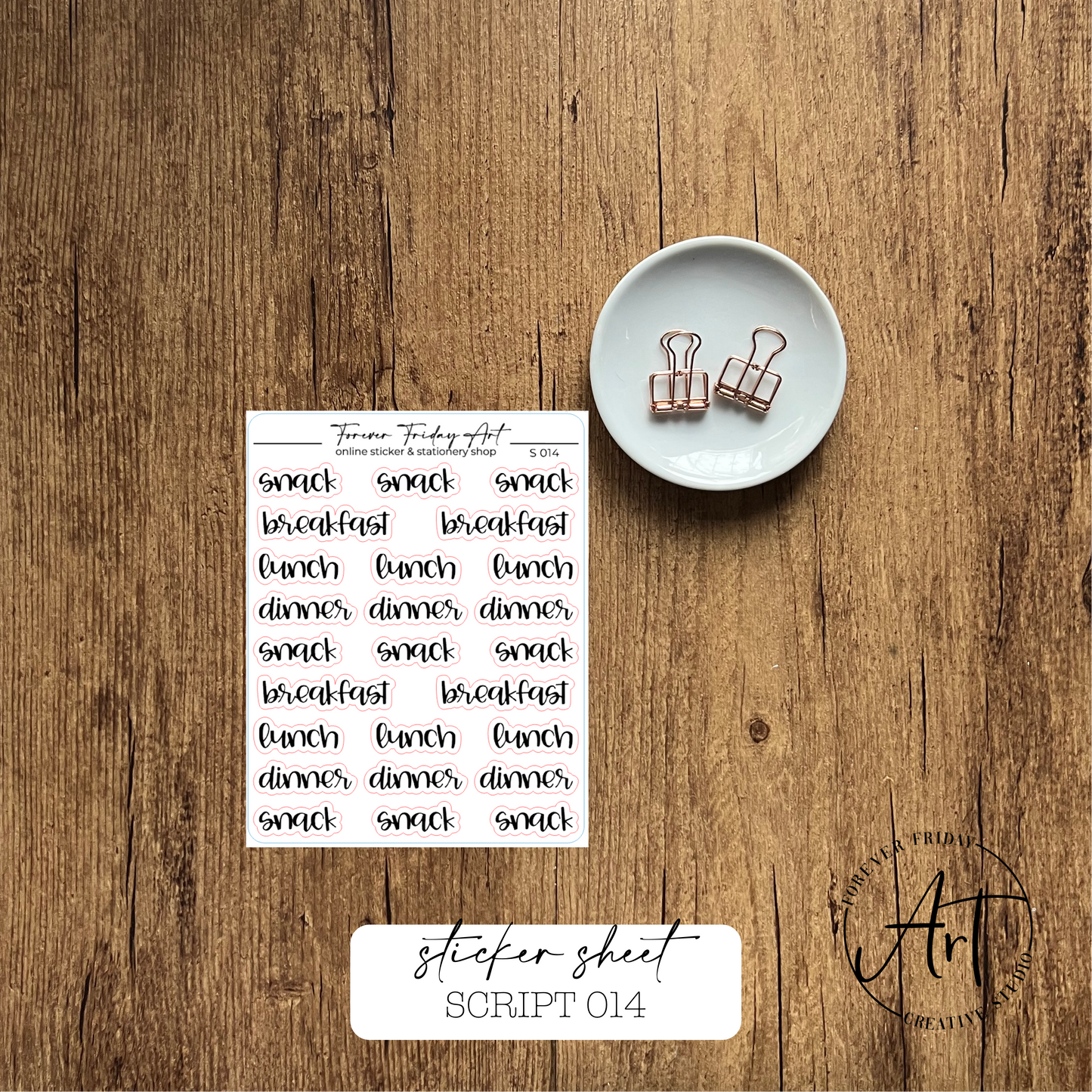 Script Sticker Sheet S013 - S014