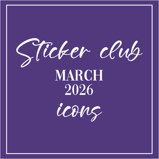 March 2026 - Sticker Club - Icon Sheets