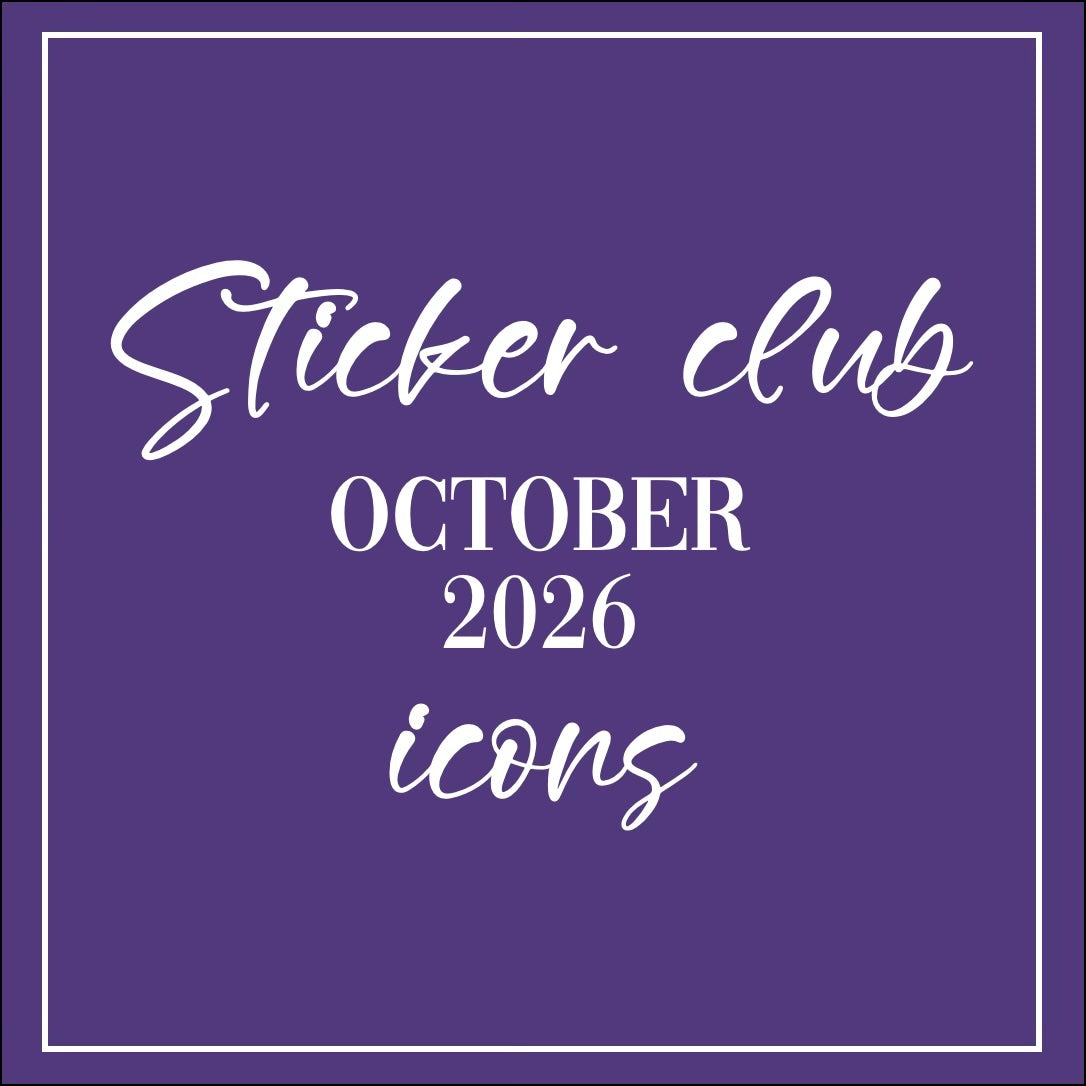 October 2026 - Sticker Club - Icon Sheets