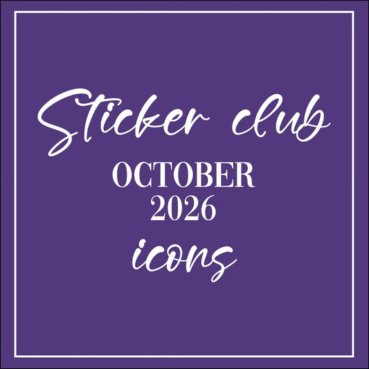 October 2026 - Sticker Club - Icon Sheets