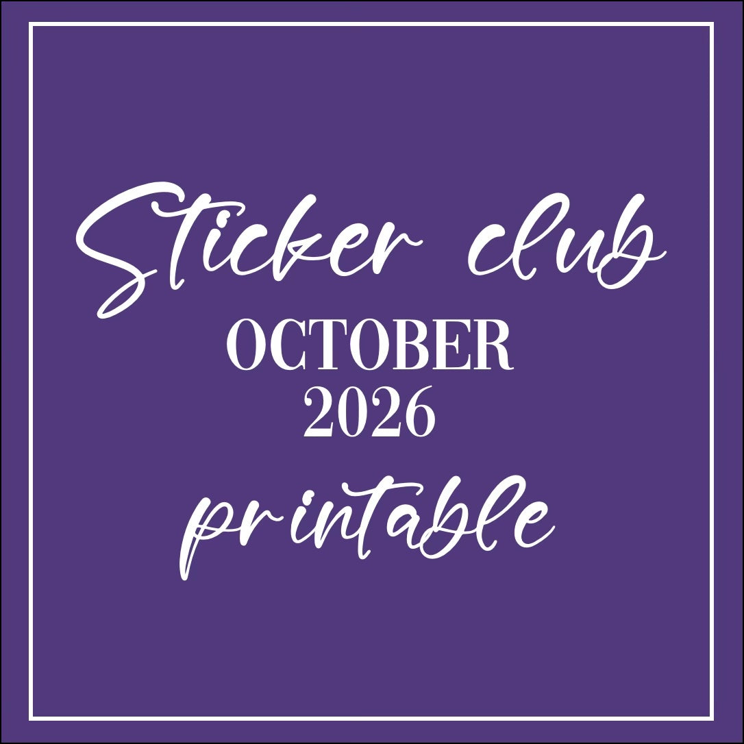 October 2026 - Printable Sticker Club
