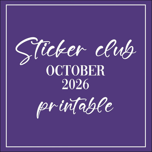 October 2026 - Printable Sticker Club