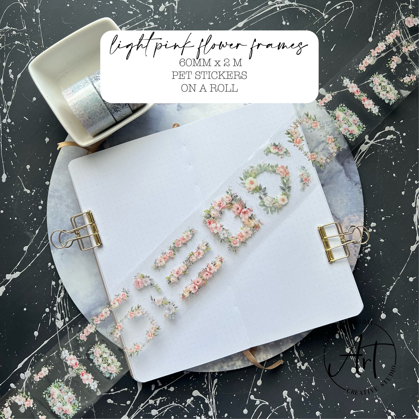 Flower Frames - PET Sticker Roll