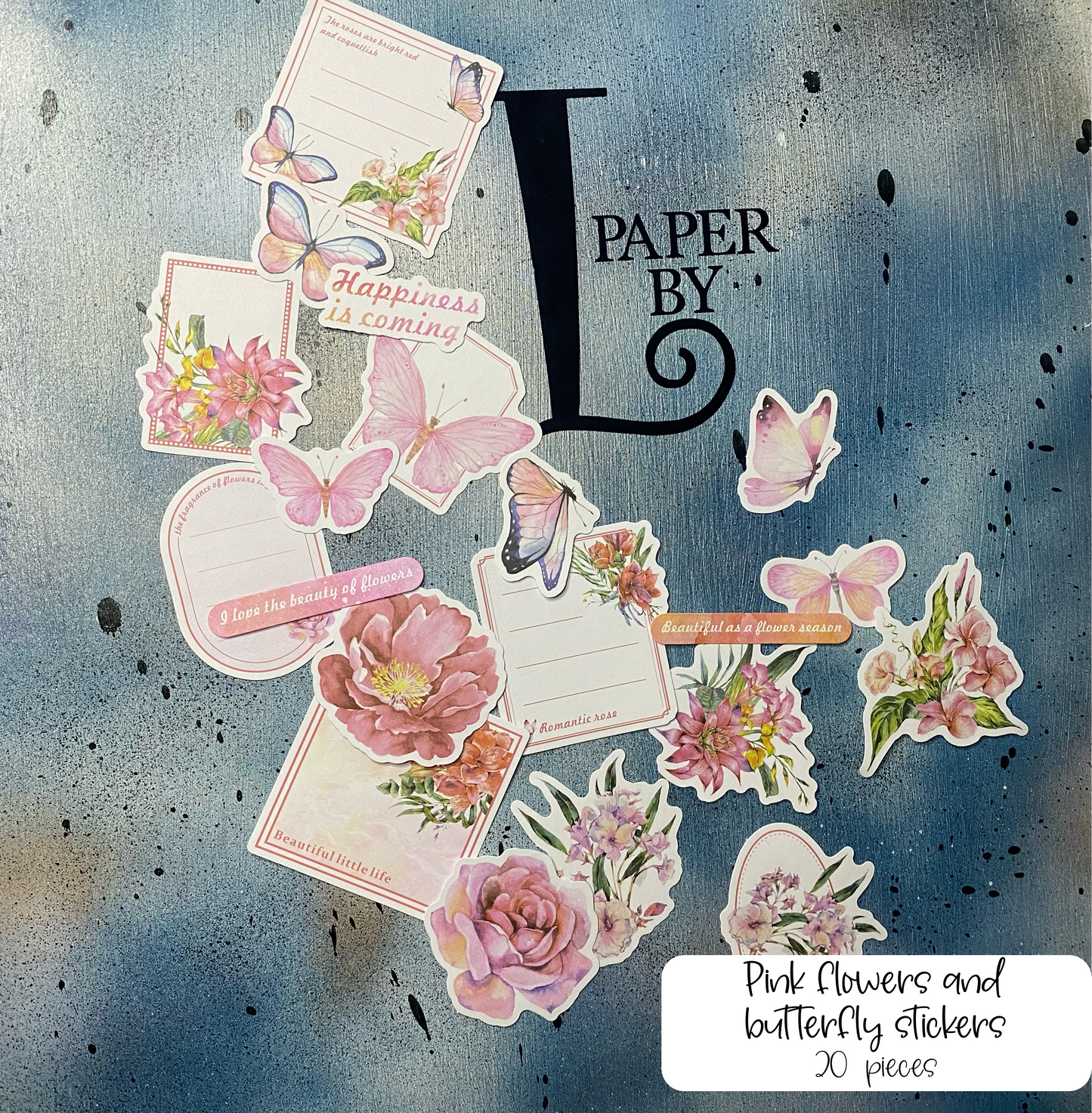 Flowers and Butterfly Stickers - Paper by L