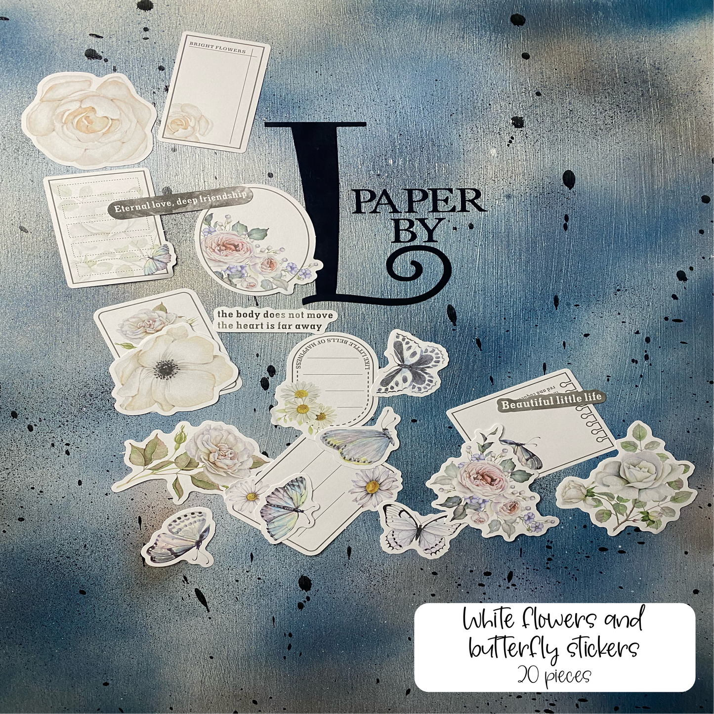 Flowers and Butterfly Stickers - Paper by L