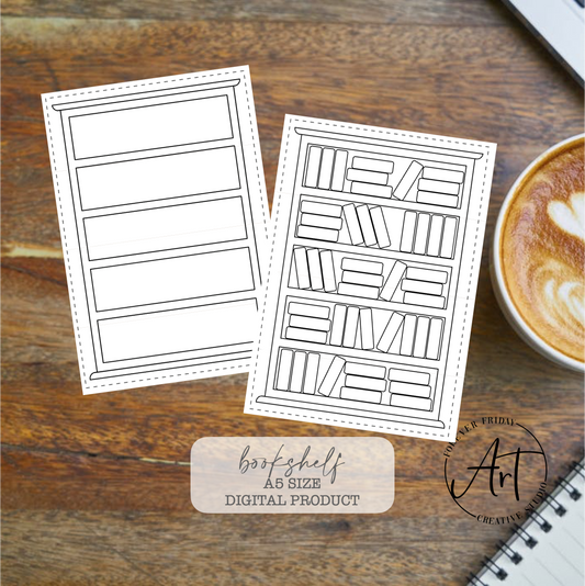 A5 Bookshelf _ Digital Download