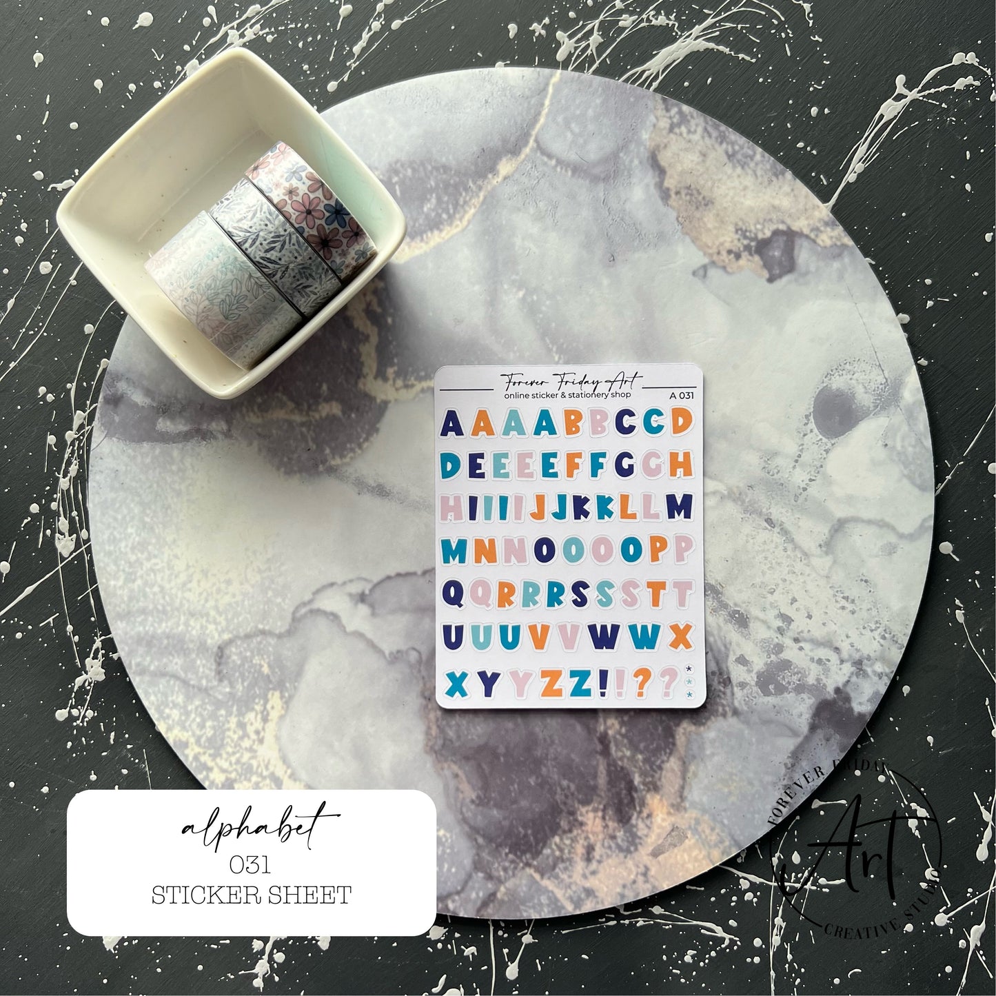 Alphabet Sticker Sheet A029 - A032 – Forever Friday Art