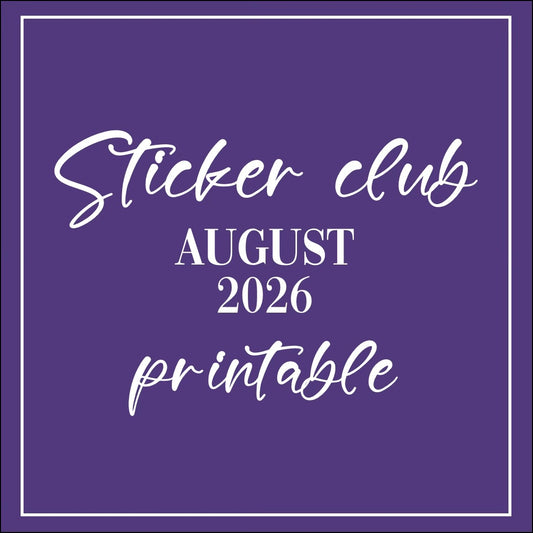 August 2026 - Printable Sticker Club