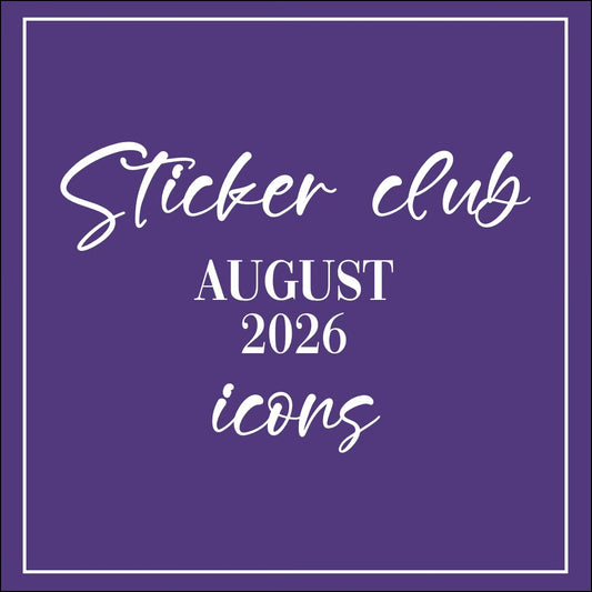 August 2026 - Sticker Club - Icon Sheets