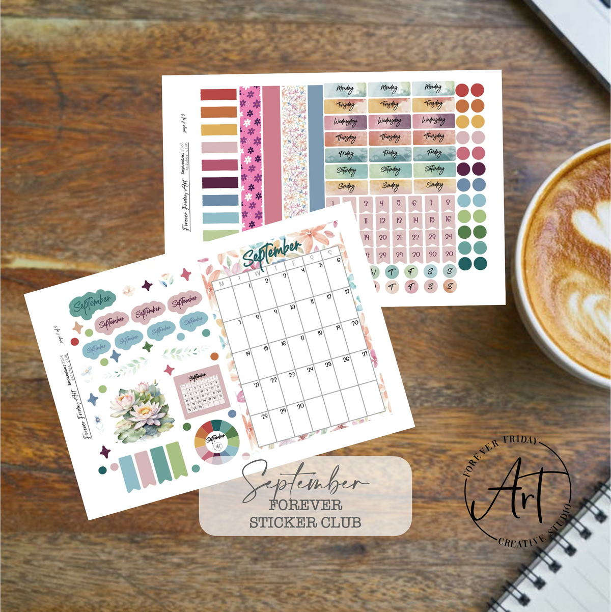 September 2026 - Printable Sticker Club