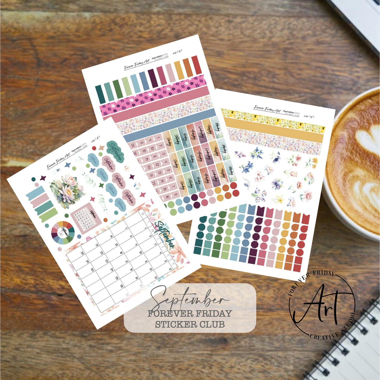 September 2026 - Printable Sticker Club
