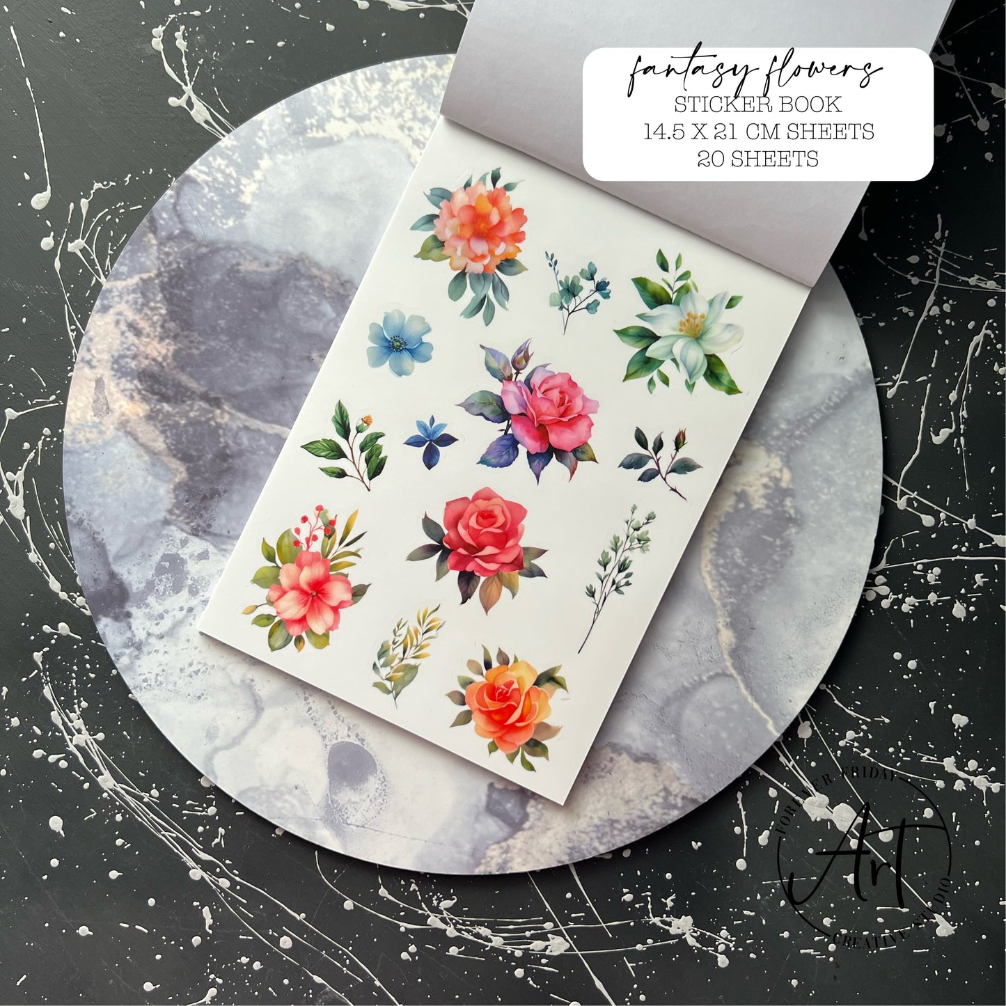 Fantasy Flowers - Sticker book