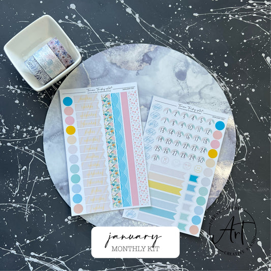 Monthly Planning Kits - January, February, March