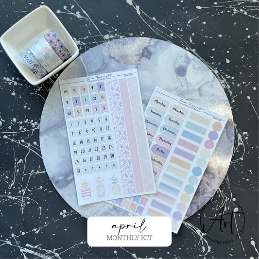 Monthly Planning Kits - April, May, June