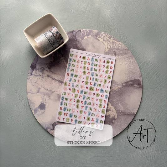 Letters Sticker Sheet