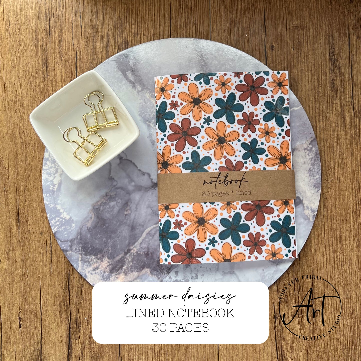 Summer Daisies Lined Notebook