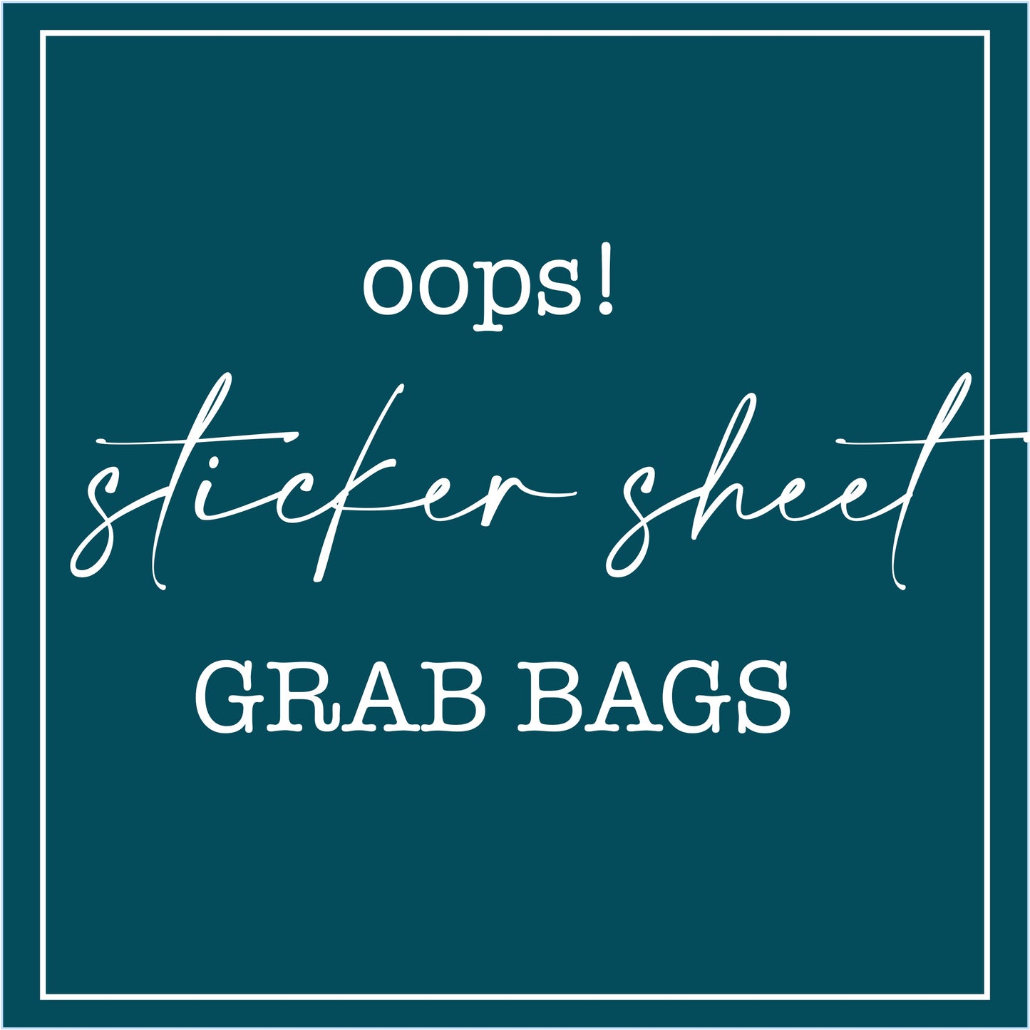 Oops Sticker Sheet Grab Bag