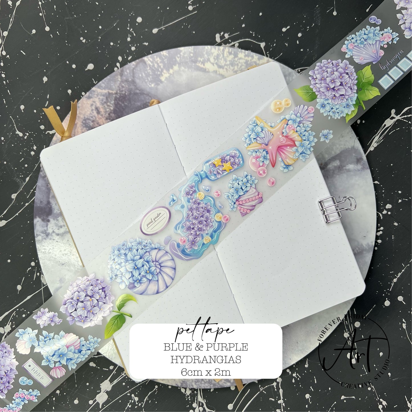 Blue & Purple Hydrangeas - PET Tape