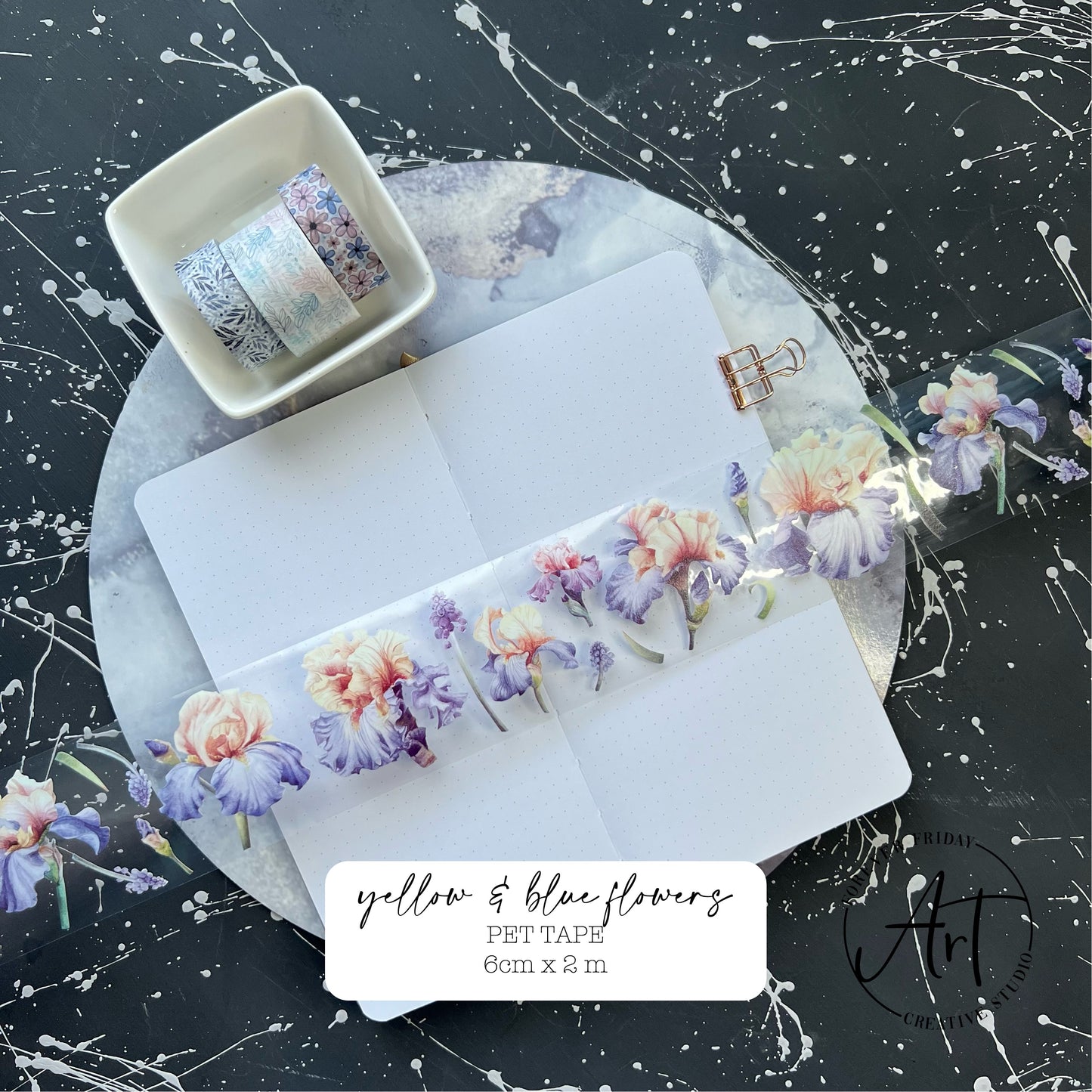 Yellow & Blue Flowers - PET Tape