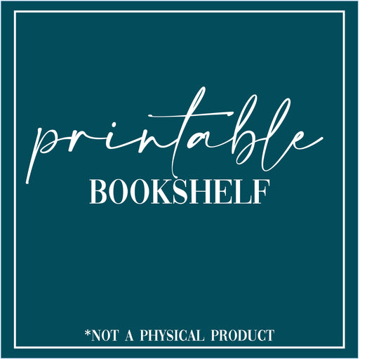 Printable Bookshelf _ Digital Download